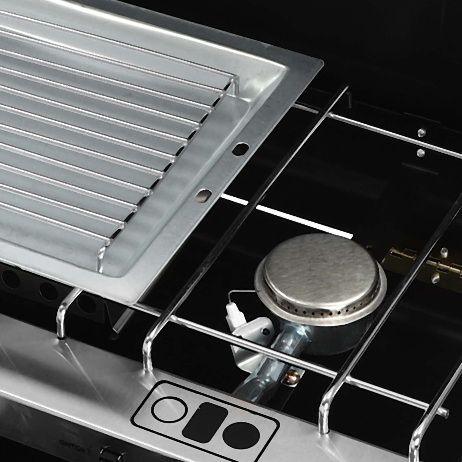 3 Burner Modern Portable Cooking Propane Butane Gas Camping Stove W/ Grid + Tray