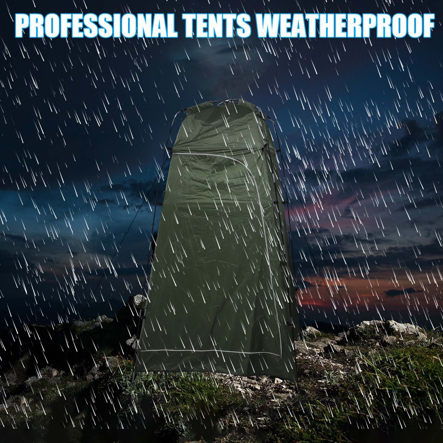 6.9FT Pop Up Privacy Shower Tent Portable Outdoor Shower Tent Camp Toilet +Bag