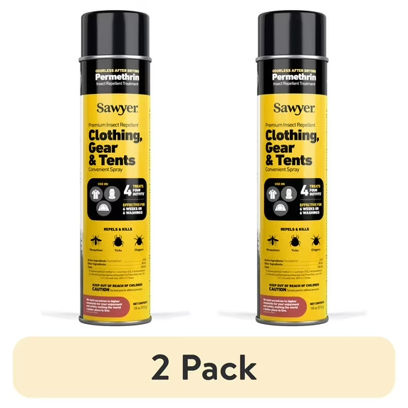 (2 pack) Sawyer Products Premium Permethrin Insect Repellent Aerosol Spray