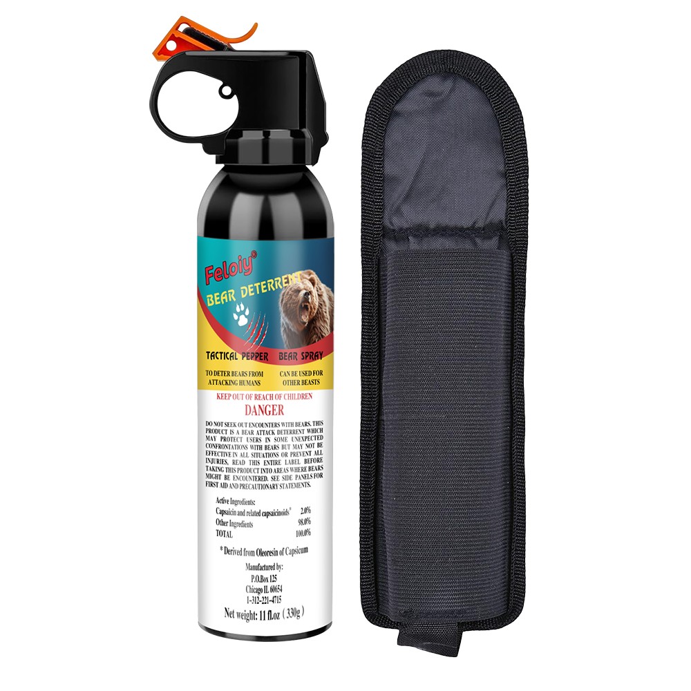 Feloiy 11 oz Bear Repellent Spray, Effective at 30 feet – 330g EPA Approved