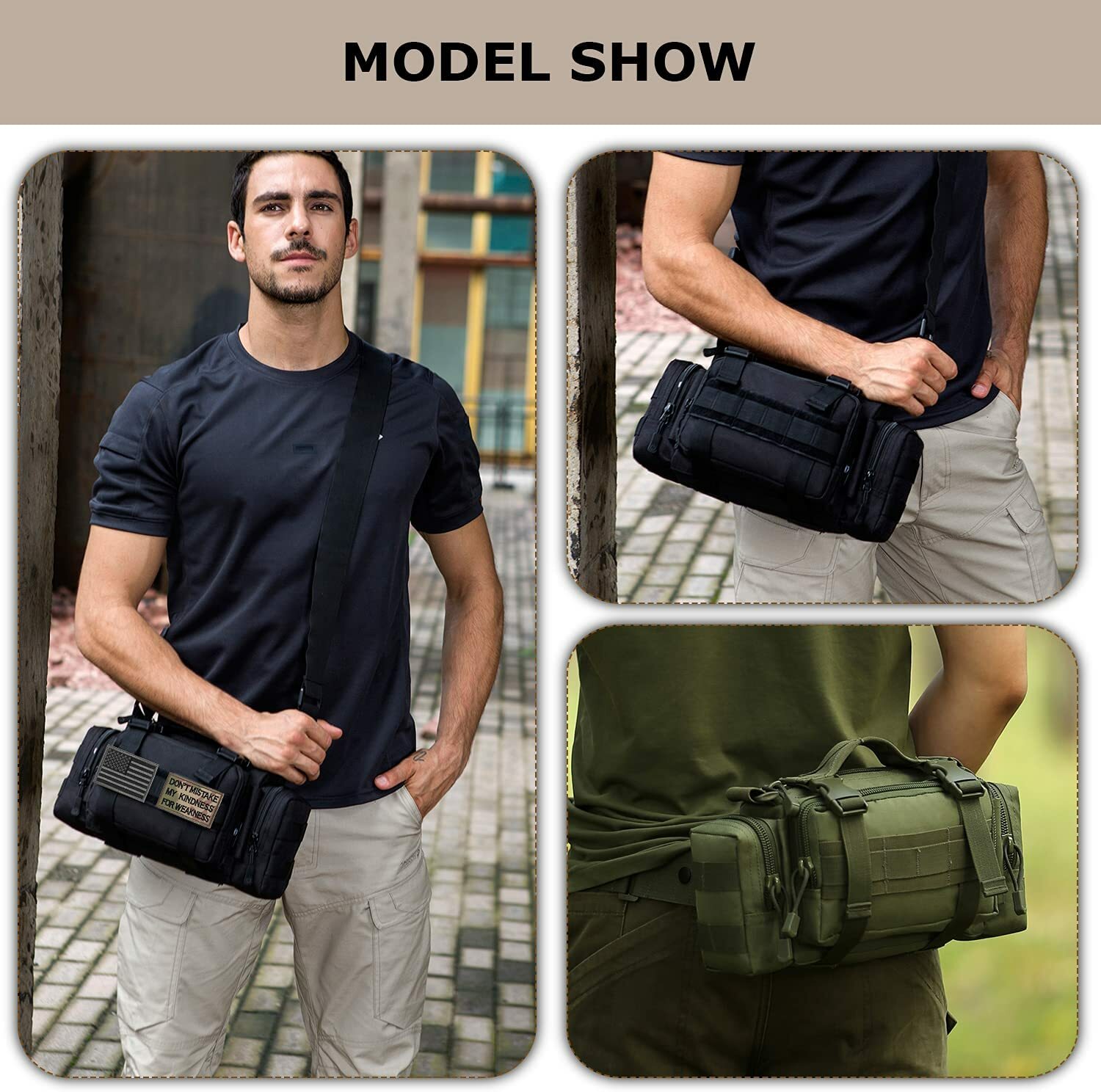Military Tactical Fishing Camping Pouch Outdoor Waist Bag Climbing Shoulder Bags