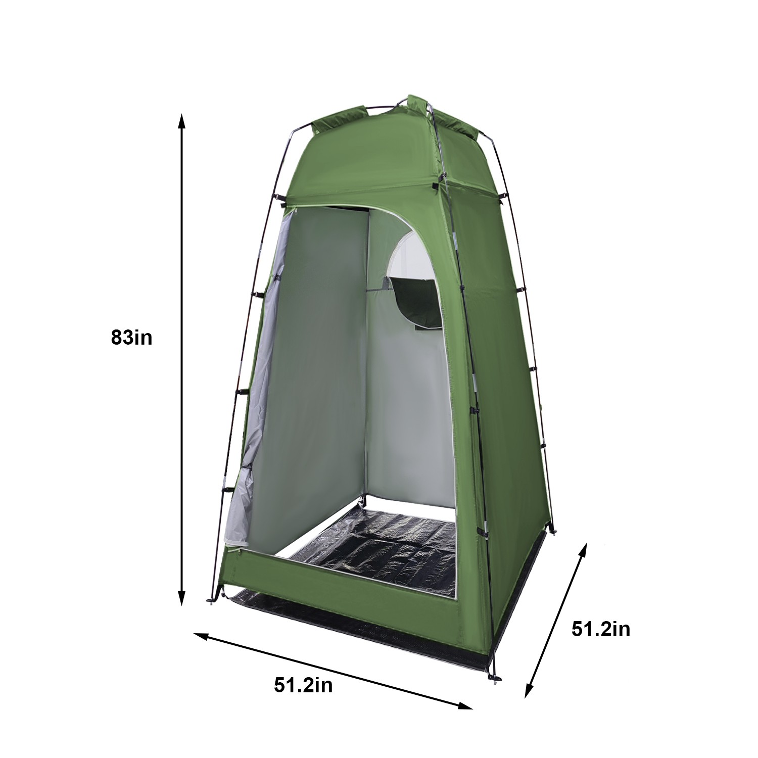 6.9FT Pop Up Privacy Shower Tent Portable Outdoor Shower Tent Camp Toilet +Bag