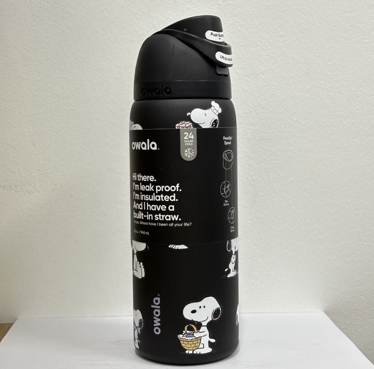 Owala Good Luck Cowboy Snoopy Style 32-Ounce Bottle New Product