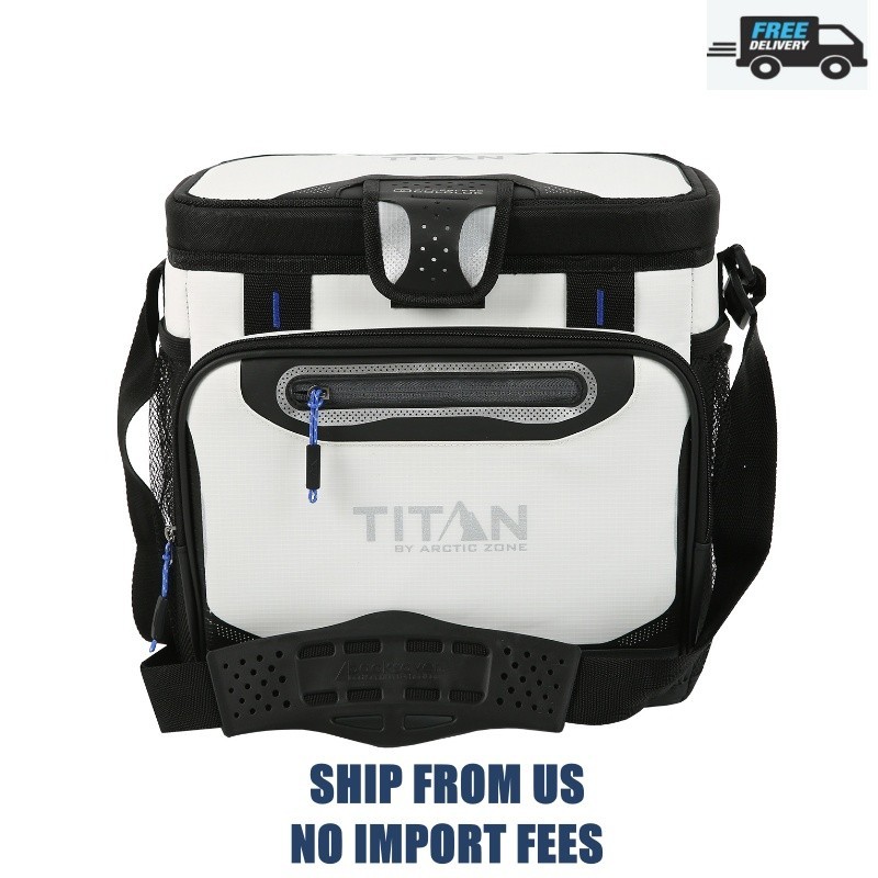 Titan by Arctic Zone 16 Can Zipperless Soft Cooler, 11 Quart, White