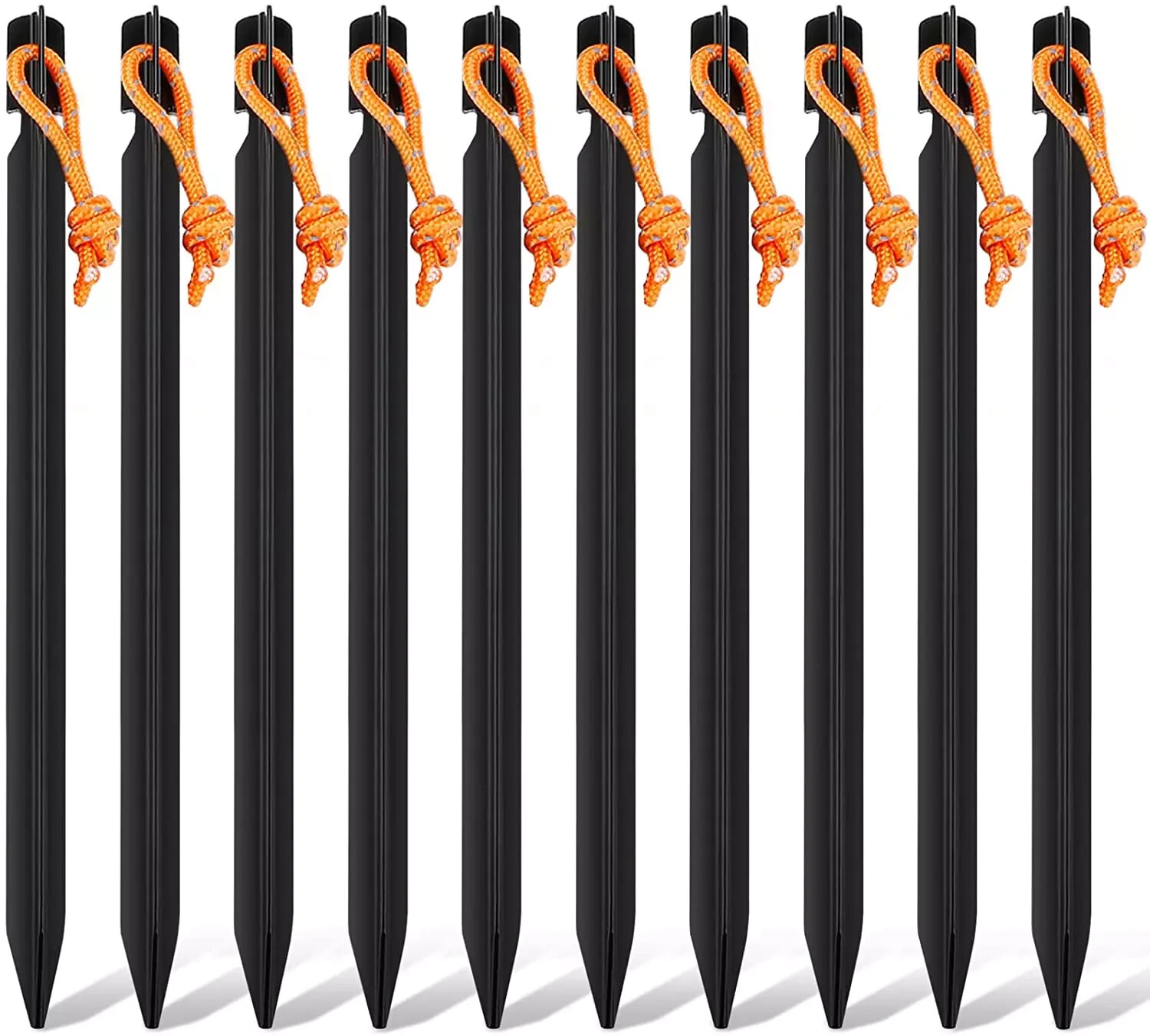 10 Pack Tent Stakes Heavy Duty, Aluminum Tent Stakes Pegs, Metal Tent Spikes,…