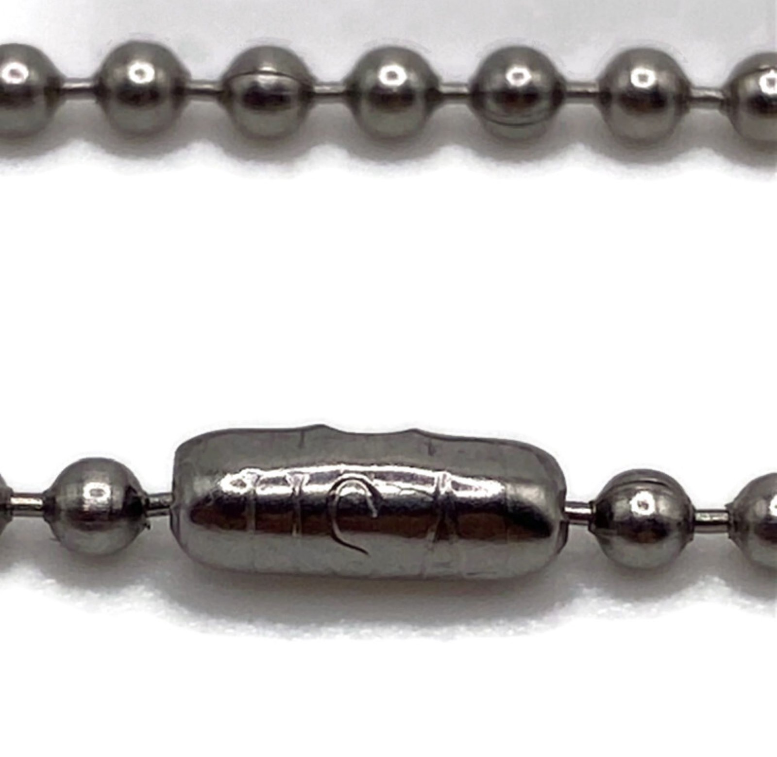US Military Issue P51 Survival Can Opener Dog Tag Chain 4½” US Shelby Co.
