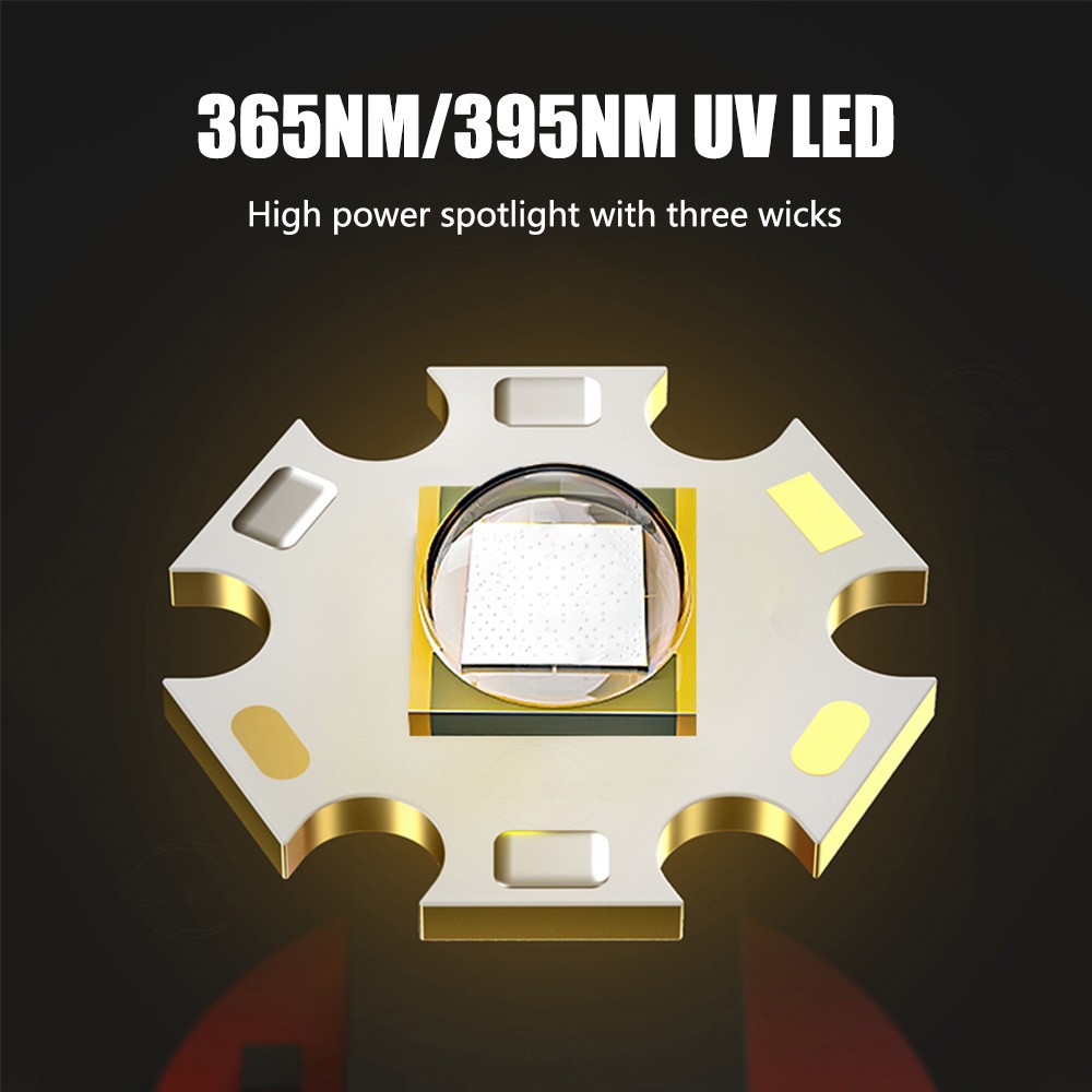 365NM UV Ultra Violet LED Flashlight Blacklight Light Inspection Lamp Torch