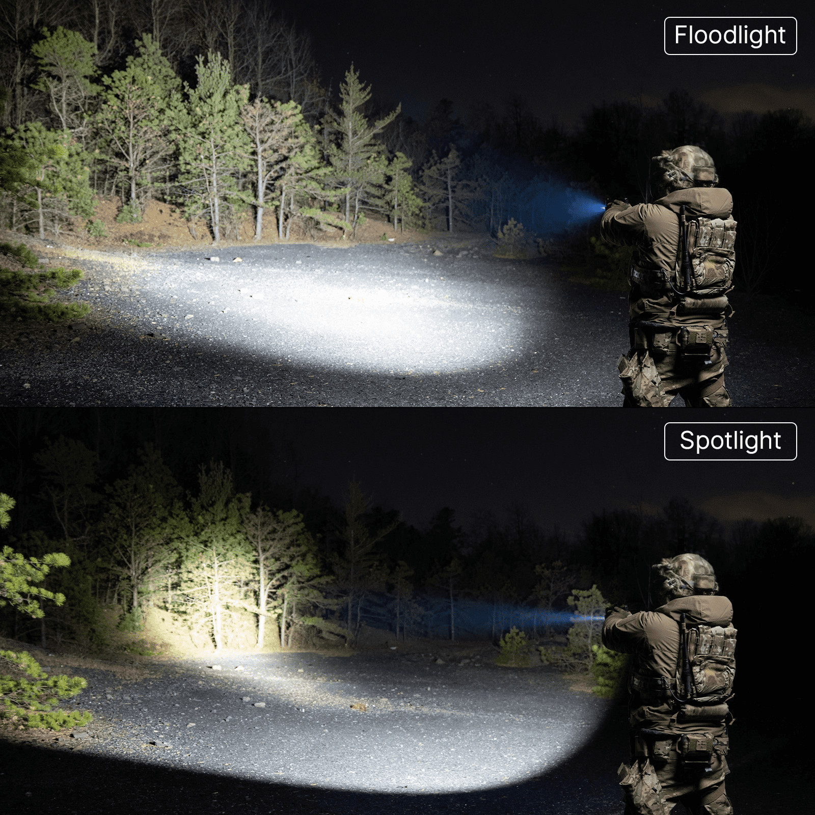 Olight PL X Tactical Light, Matte Black, 1200L, Dual Beams, Floodlight/Spotlight