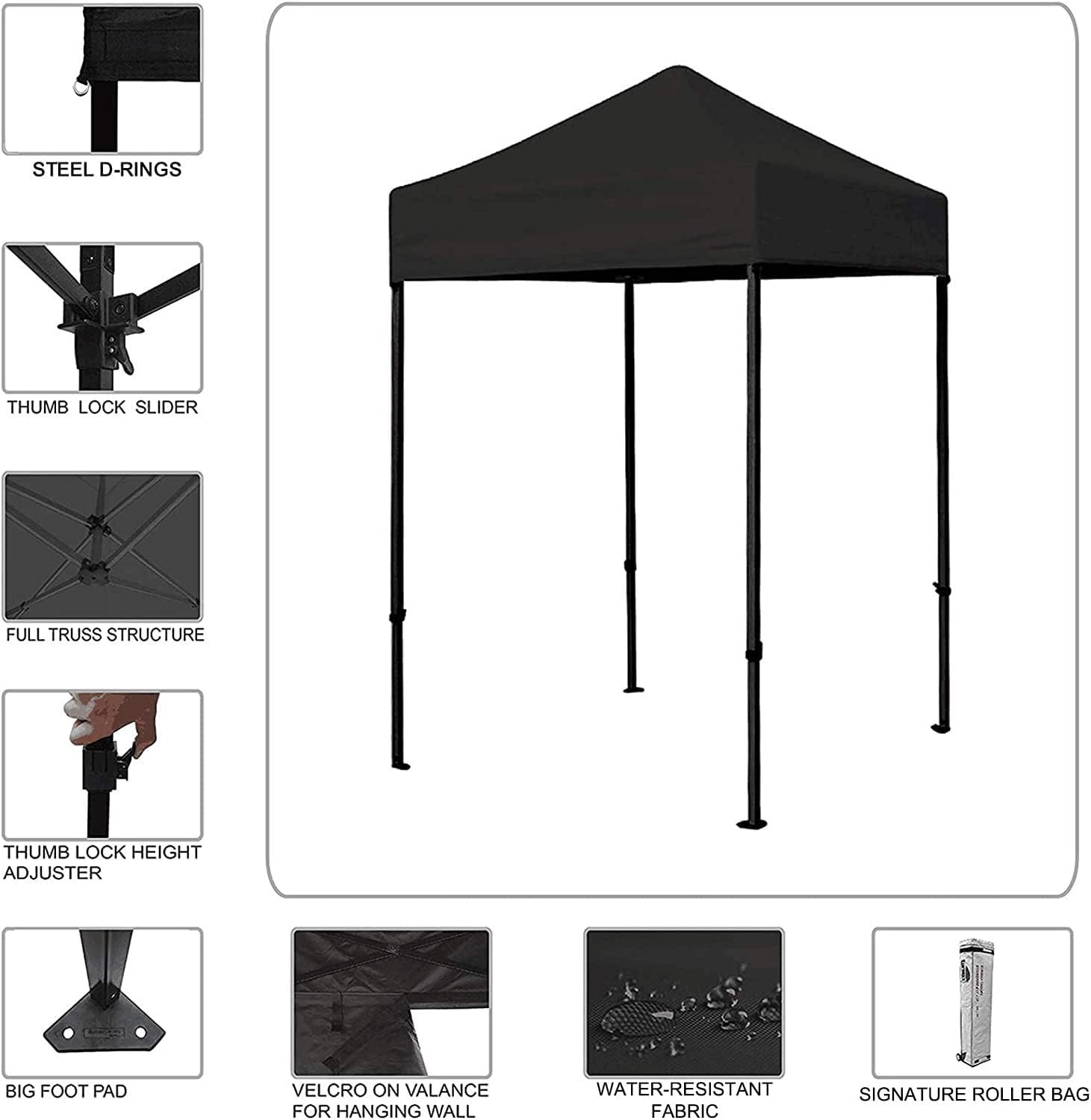 Ez Pop Up 5×5 Waterproof Canopy Tent Sports Event Instant Party Gazebo Shelter