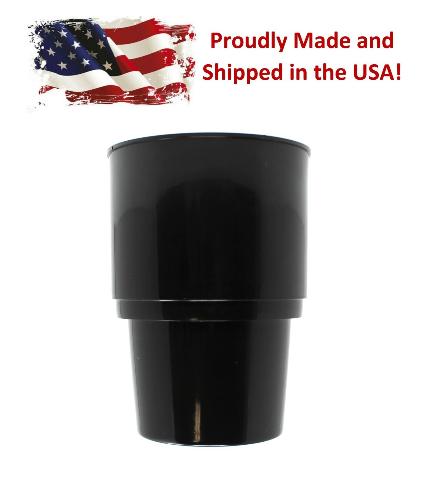 Black Universal Plastic Jumbo Drink Cup Holder Insert holds Oversized Drink Cups