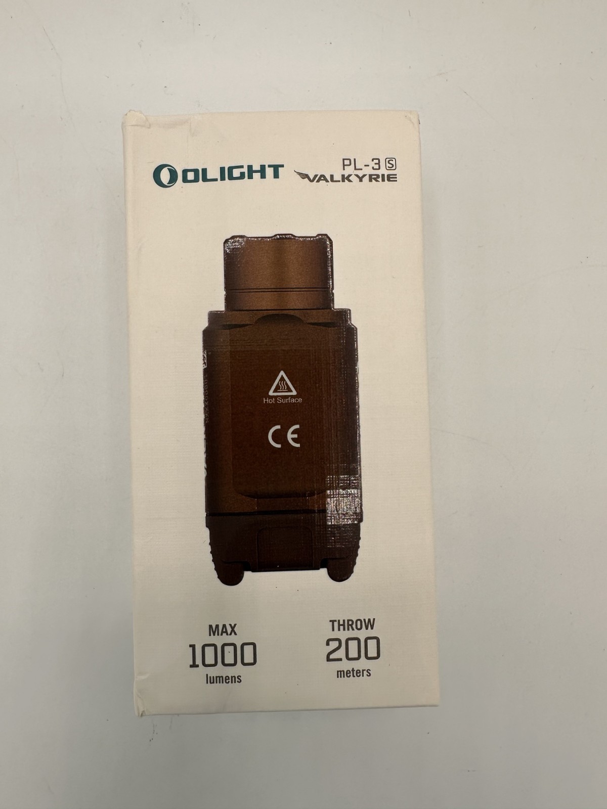 Olight PL-3S Valkyrie Compact WML Rail Mount Light 1000 Lumens Dessert Tan/Black