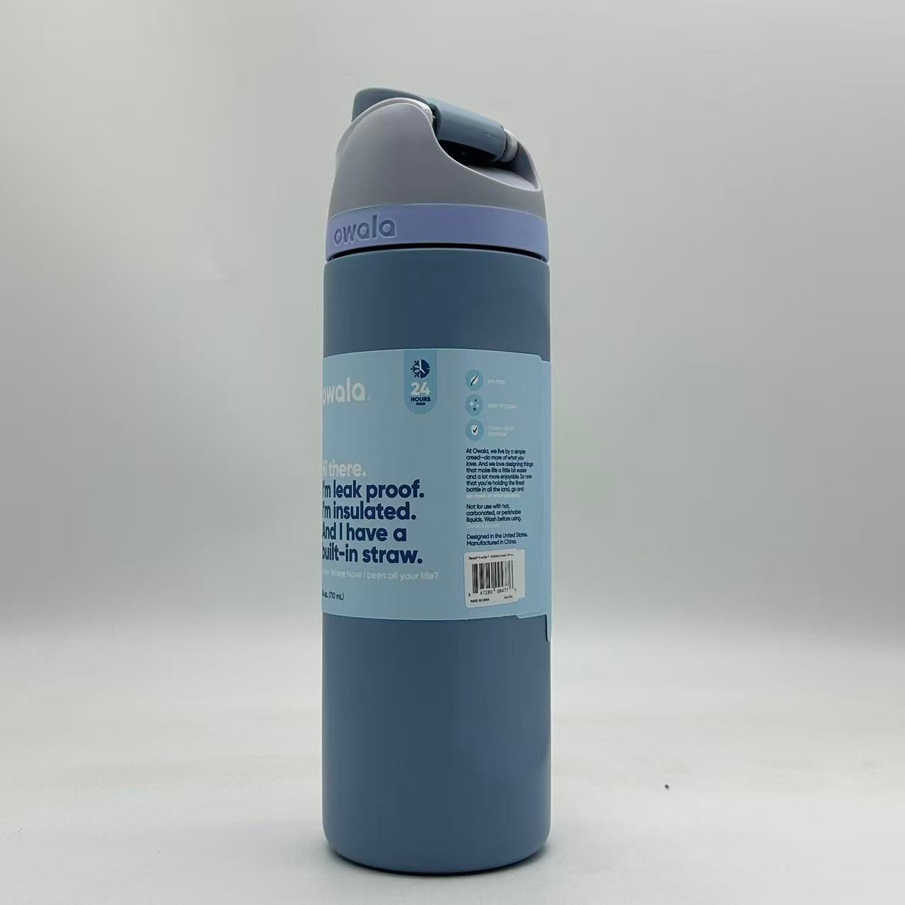 Owala 24oz FreeSip Water Bottle Sea Salt Sport Mug Top Quality