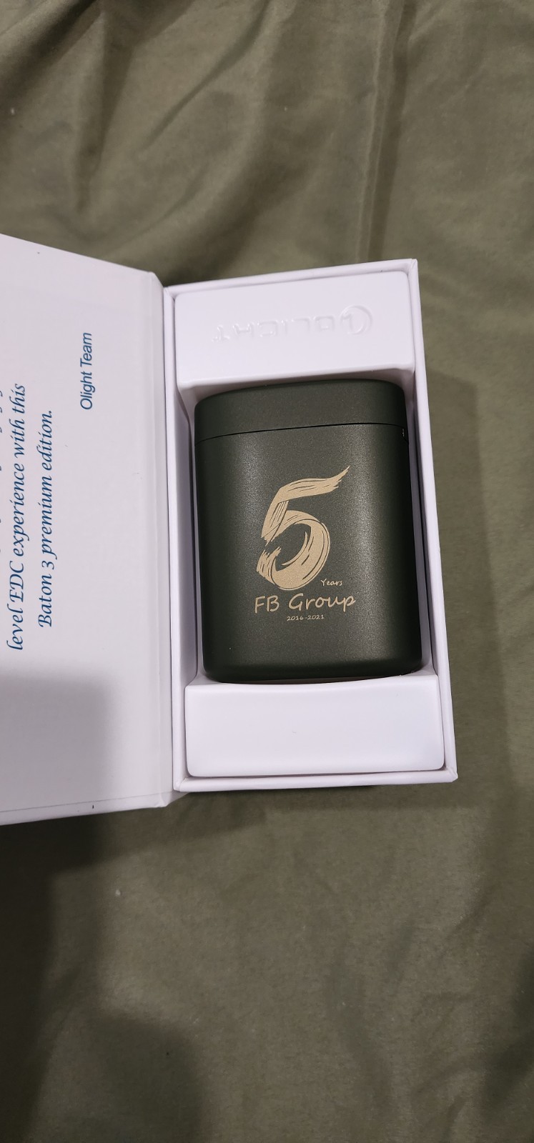 Olight Baton 3 Premium Limited Edition – 5 Years FB Group 2016–2021 Collectible