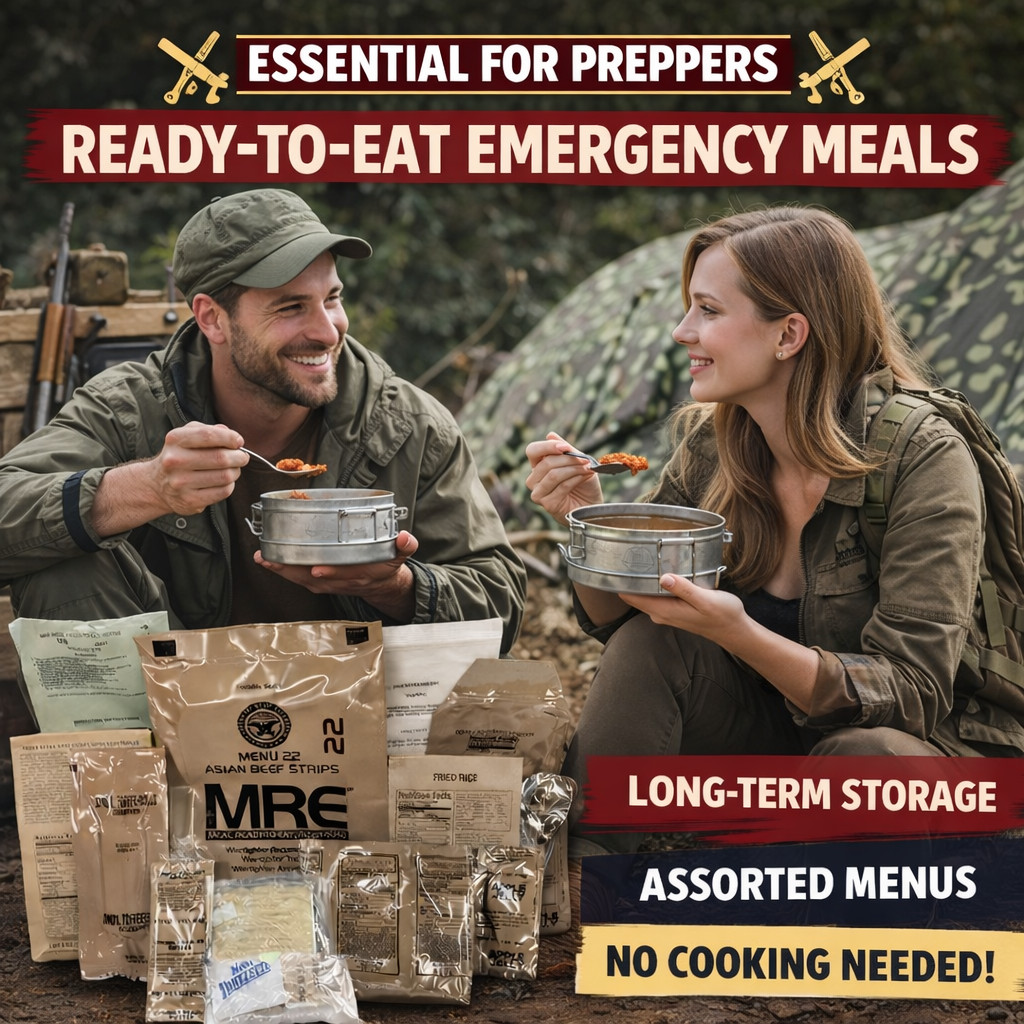 MRE U.S. Military Ready to Eat Meals INSP 2025 or Better – Options 1,2,48 pack-