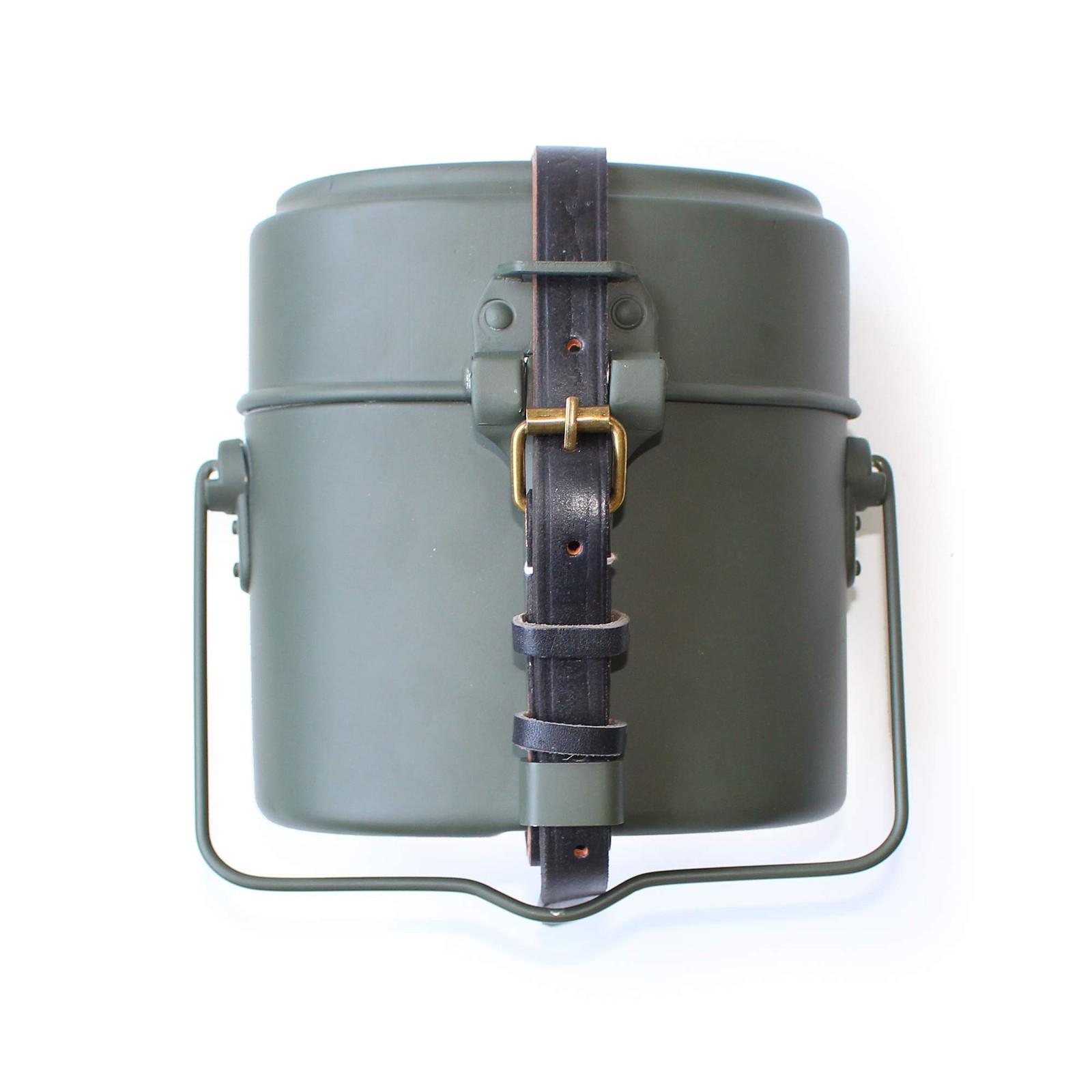 Collectibles Wwii Ww2 German M31 Mess Kit Tin With Leather Strap Dinner Box 3 Pa