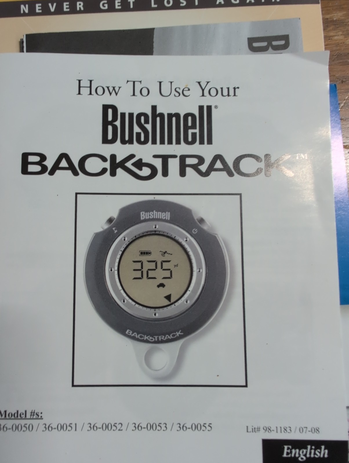 Bushnell BackTrack GPS Unit 360050. Yellow/Black/Silver. China. Tested. V.GOOD.