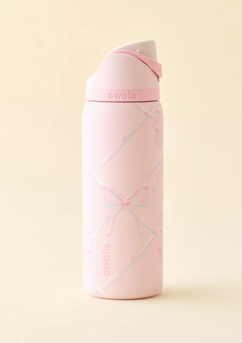 Owala Sugar Plum Fairy 32 Oz FreeSip Water Bottle Holiday Edition Pink