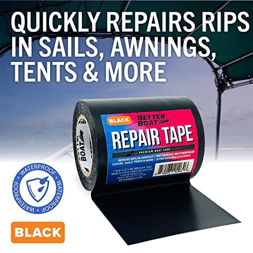 Repair Tape for Fabric and Vinyl 30ft x 3in Waterproof Patch Tape for RV Black