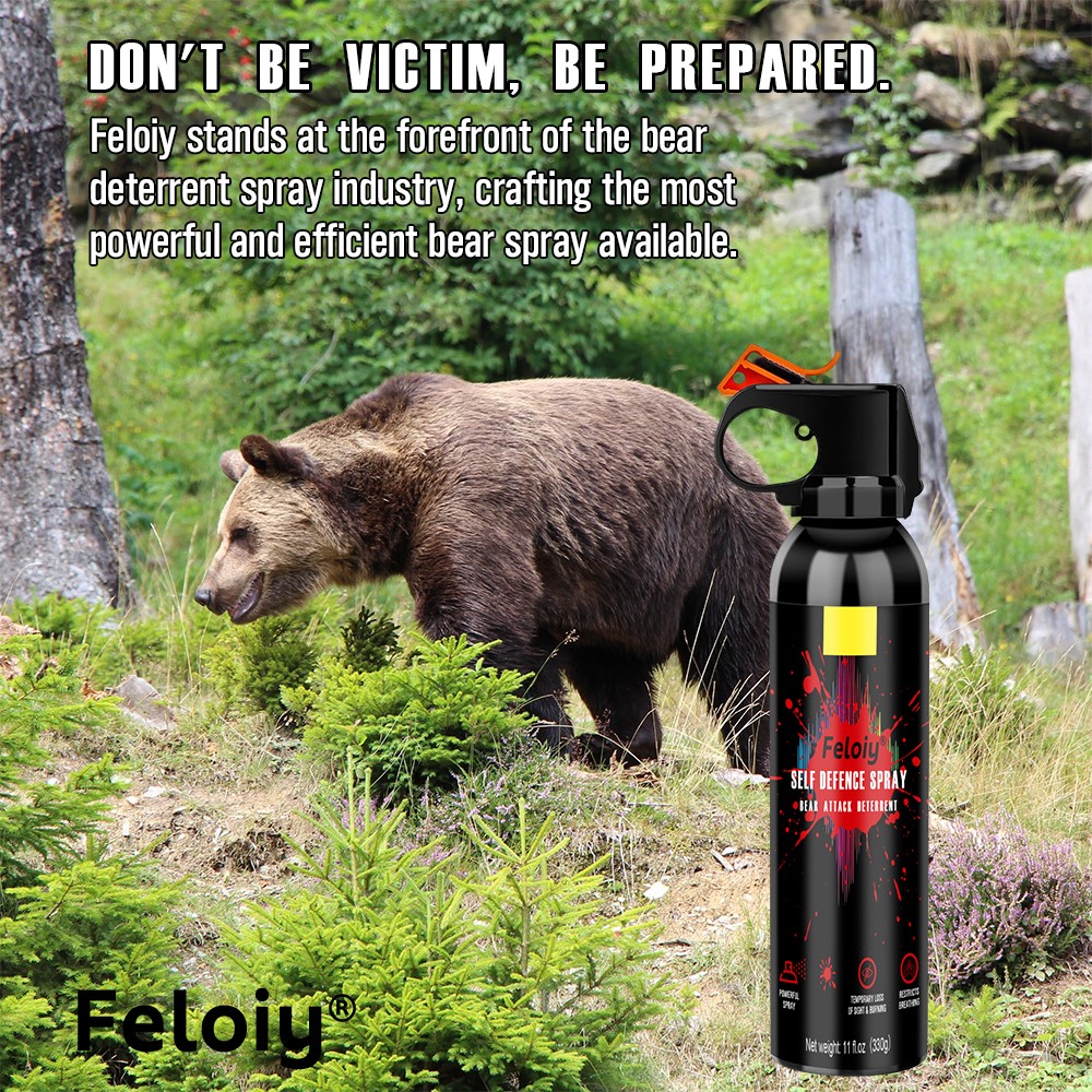 Bear Repellant Spray 11 oz w/ Spray rack Self Defense-Camping& Hiking Protection