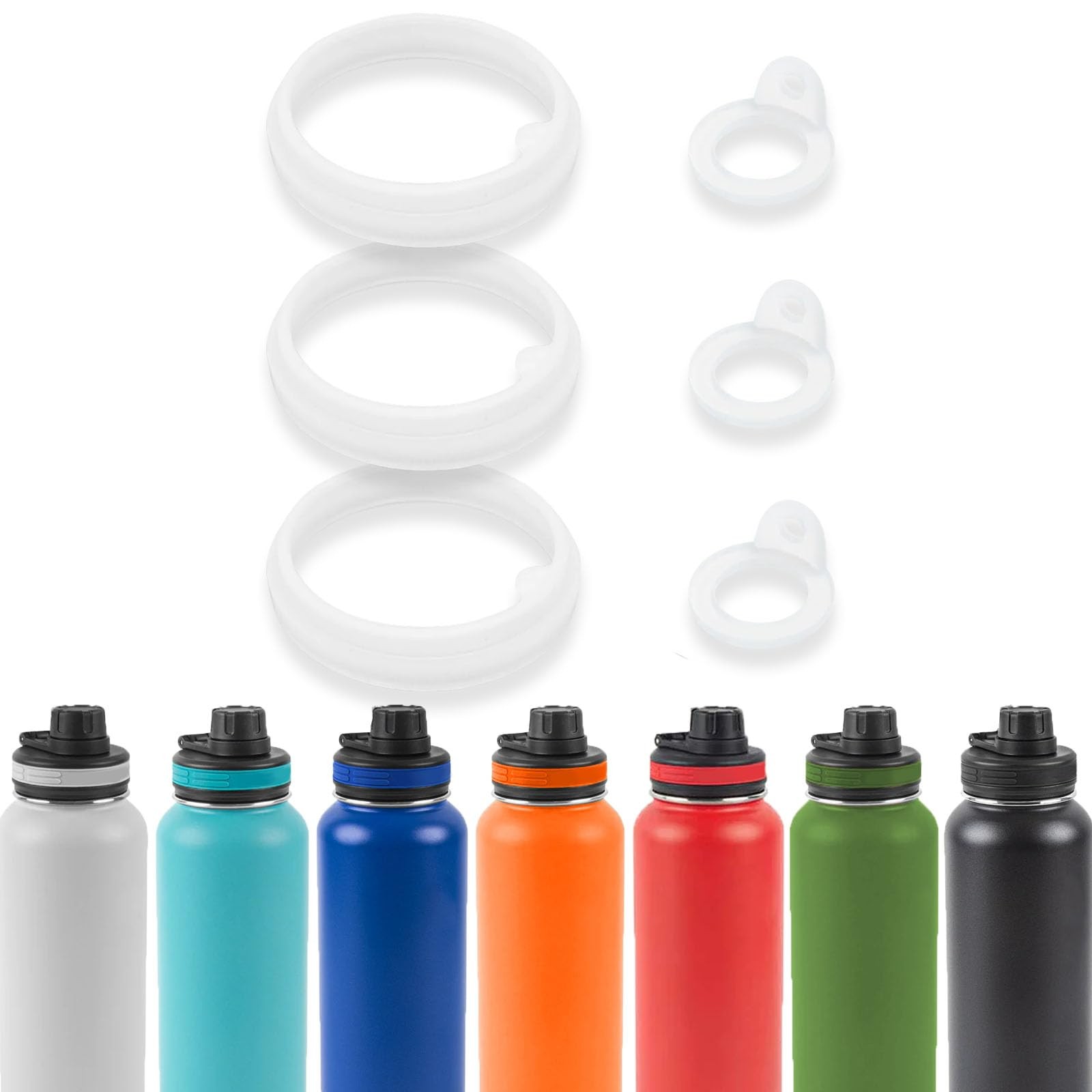 3 Sets Gaskets Compatible with ThermoFlask Spout Lid Water Bottle 18oz 24oz 3…