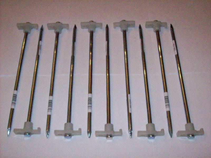100 GLOW IN DARK 10″ TENT STAKES NAIL PEG CANOPY STEEL