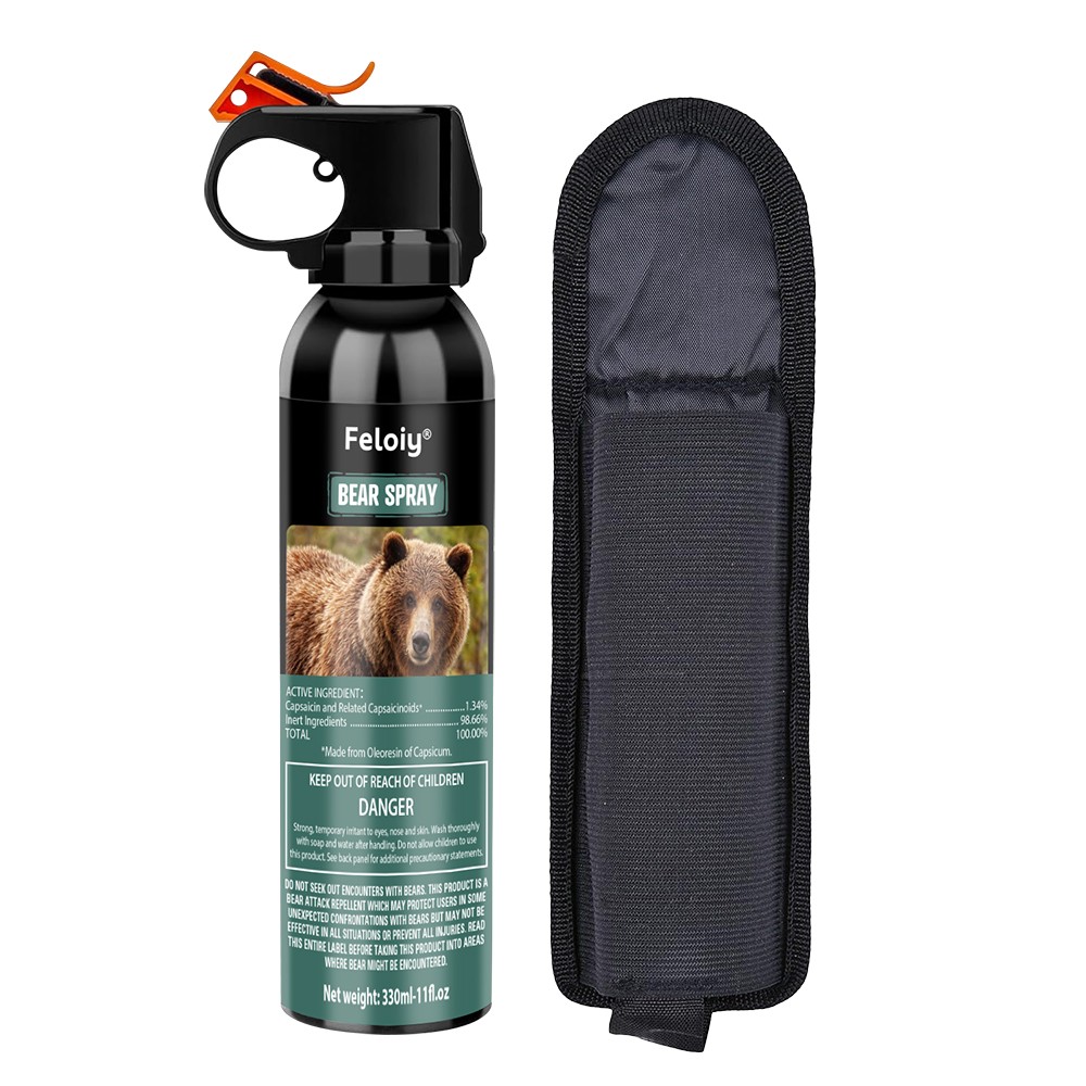 Feloiy 11 oz Bear Repellent Spray, Effective at 30 feet – 330g EPA Approved