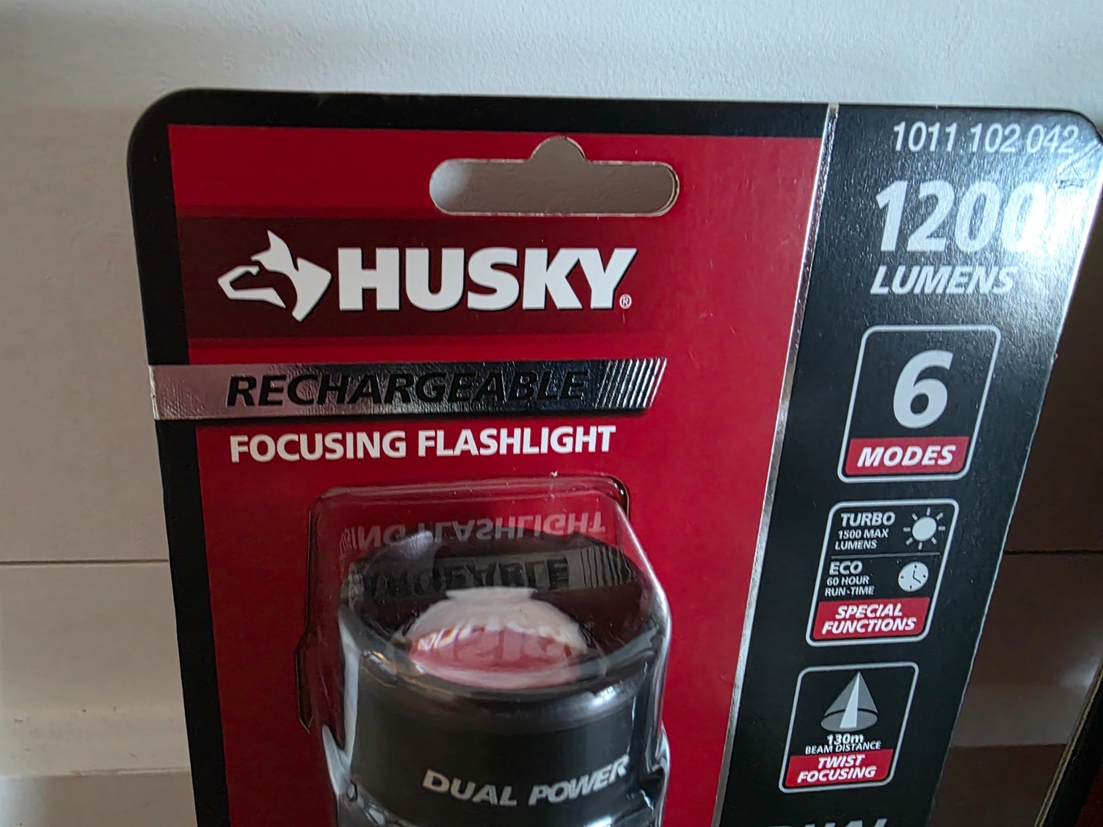 2x Husky 1200 Dual Power LED Rechargeable Focusing Flashlight (PVL-FLT-0020)