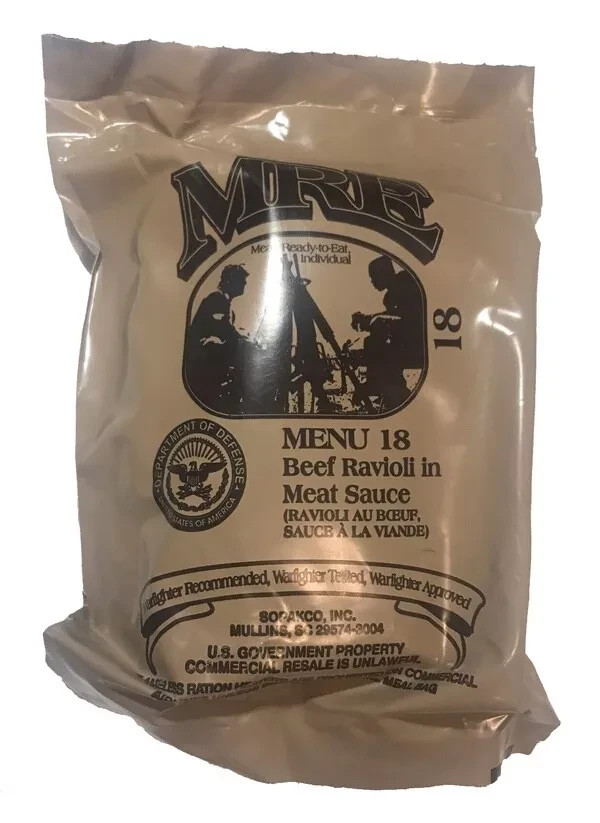 MRE U.S. Military Ready to Eat Choose your own meal menus 1-12 Test Date 2025