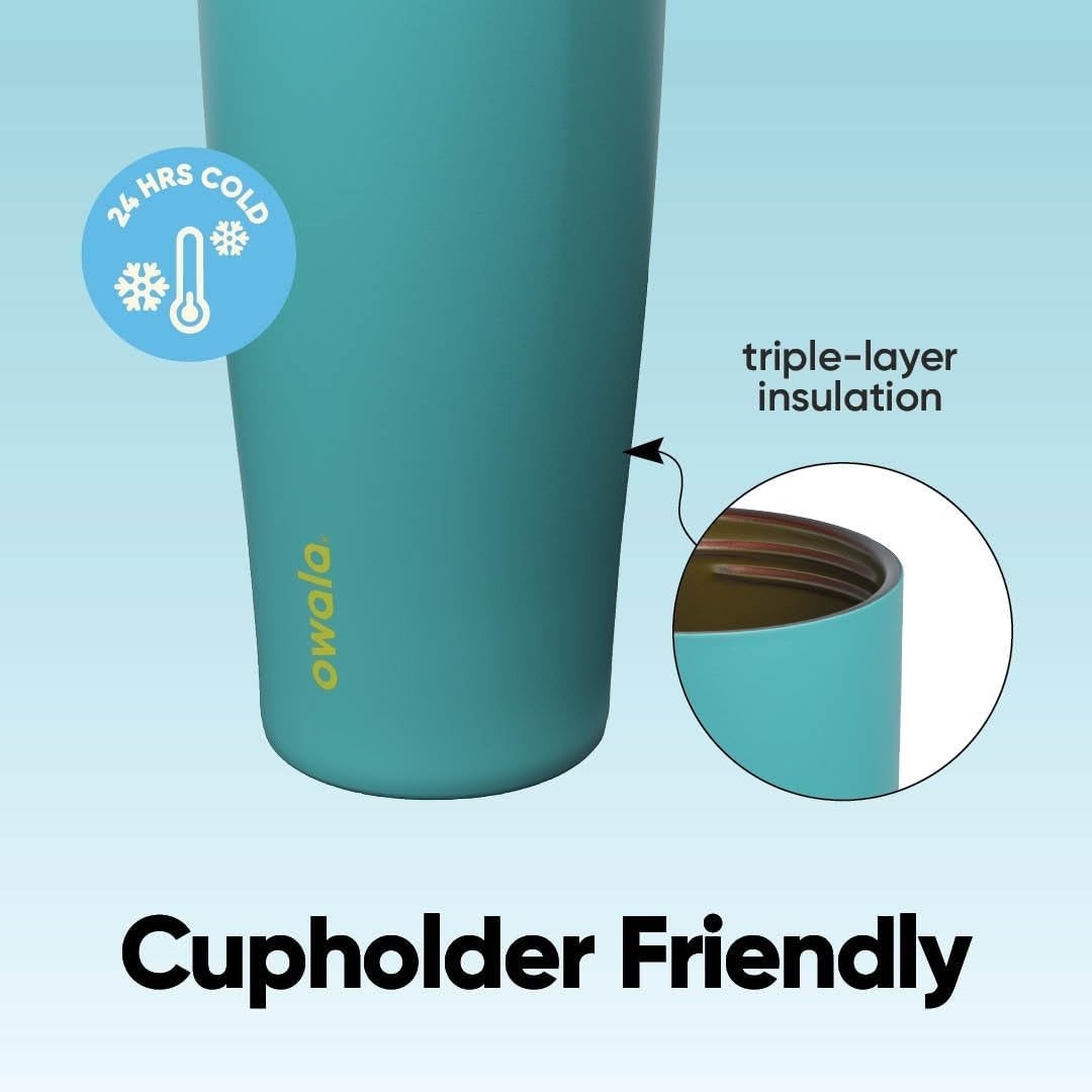 Insulated Stainless Steel Water Bottle 30oz BPA Free Leak Proof Travel Sports