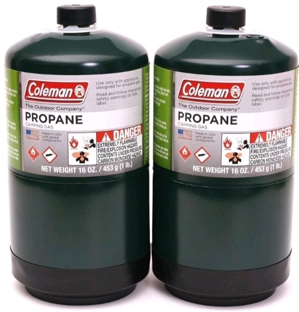Coleman Propane Camping Fuel Pressurized Cylinder 16 Oz – (2 Pack)