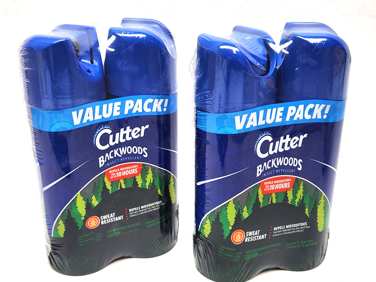 4 Cans – Cutter Backwoods Aerosol Insect Repellent Bug Spray Sweat Resistant 6oz