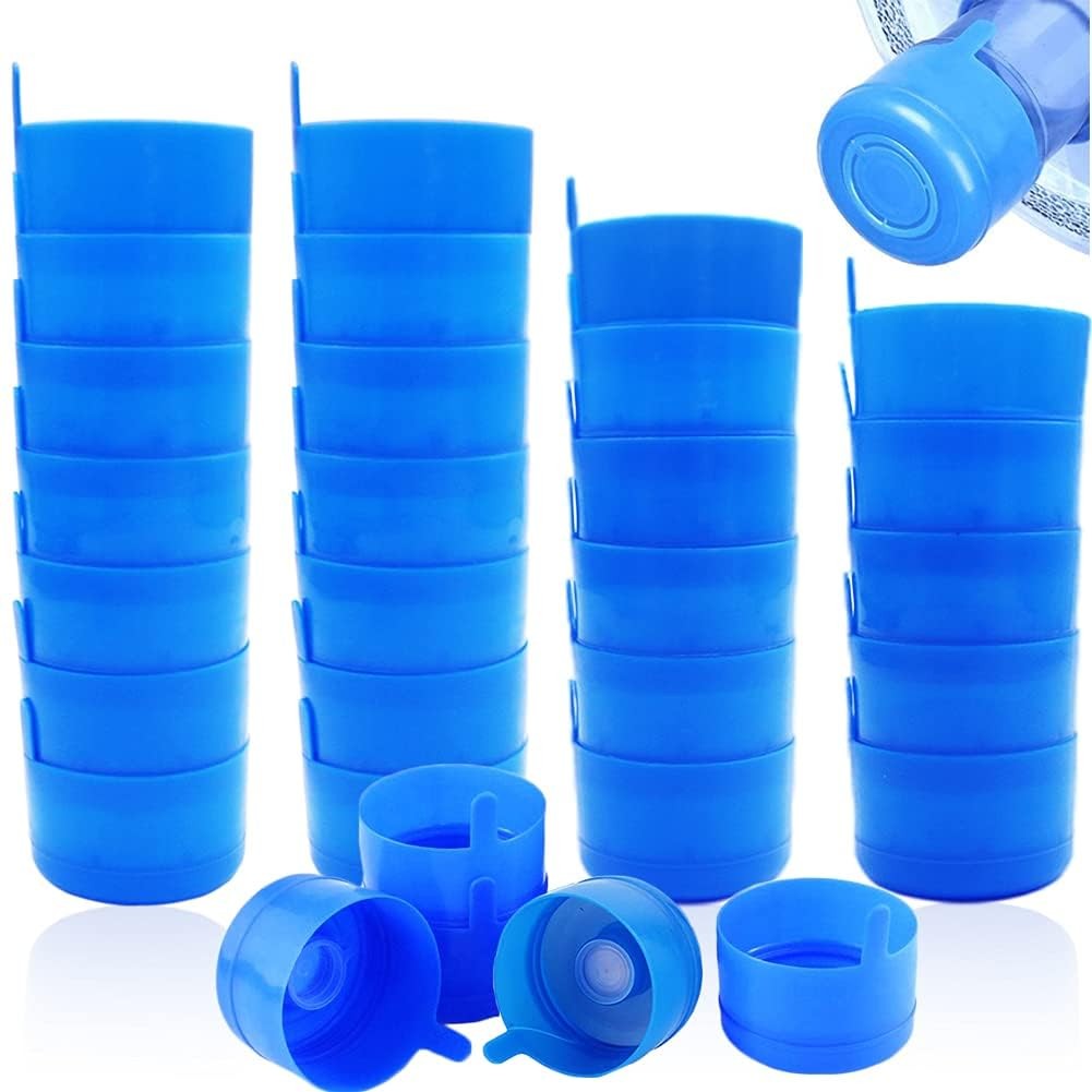 30PCS Non-Spill Water Jug Caps Fits 3 & 5 Gallon Bottles Reusable Lid