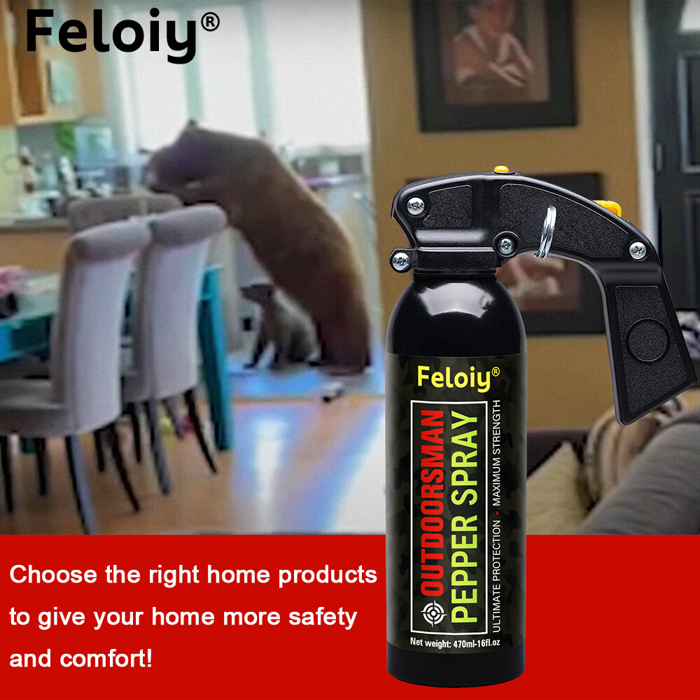 Feloiy Bear Spray 16oz w/ Holster Powerful Stream Strongest Legal Formula