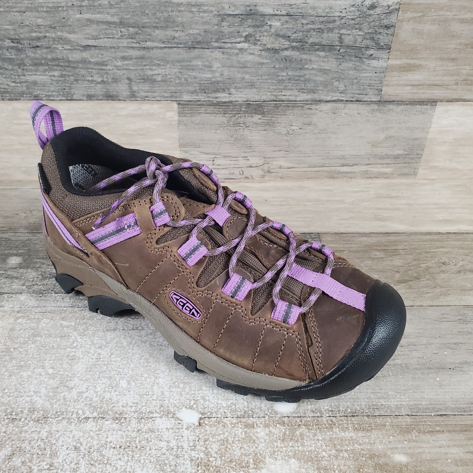Keen Targhee II Womens Hiking Shoes Sz 6 Timberwolf English Lavender Waterproof