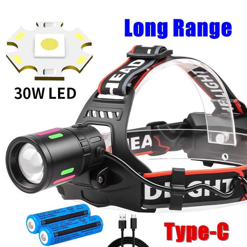 Rechargeable 990000LM LED Headlamp Headlight Zoomable Head Torch Lamp Flashlight