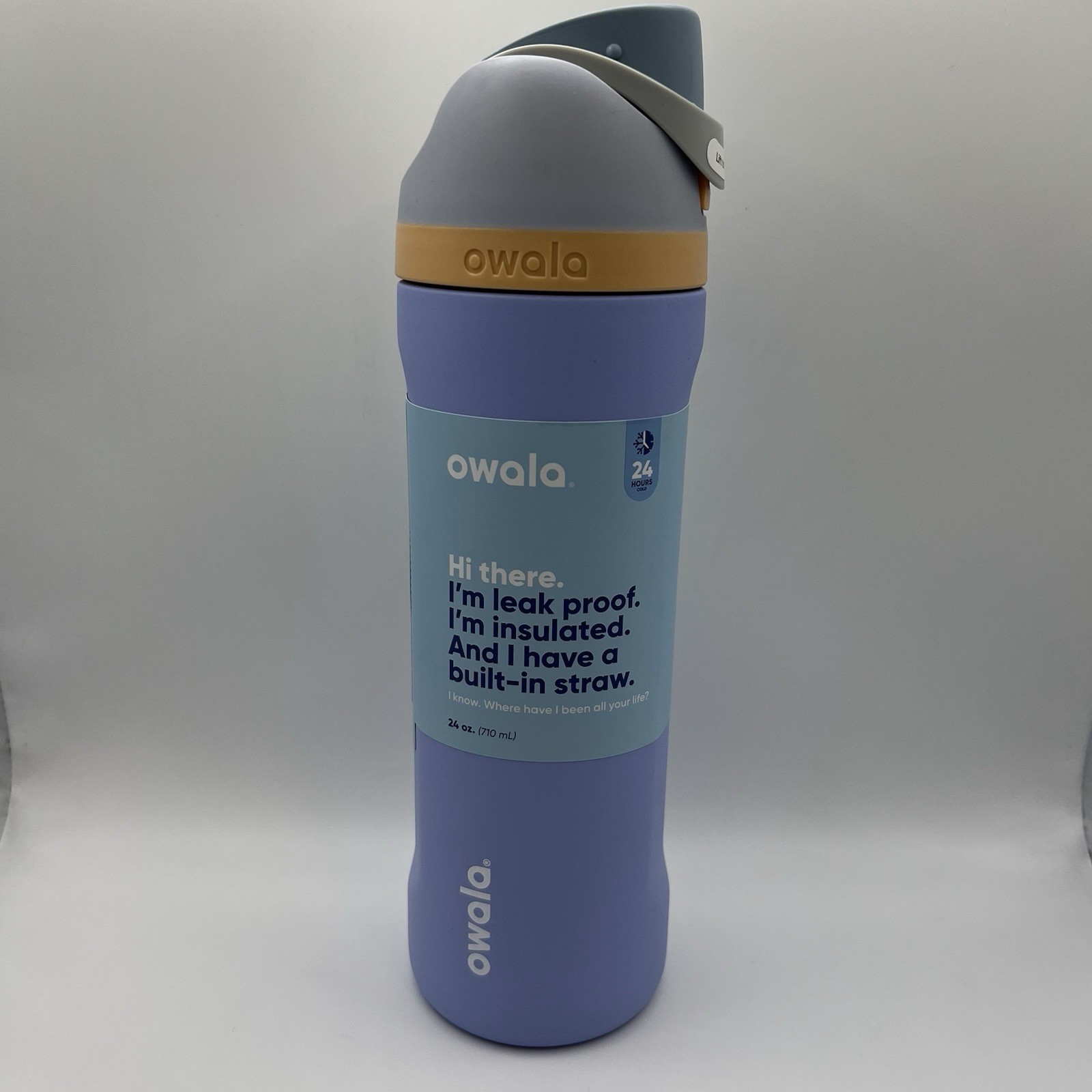 Owala FreeSip 24oz Water Bottle Cloud 9 Blue Insulated With Straw Authentic NEW