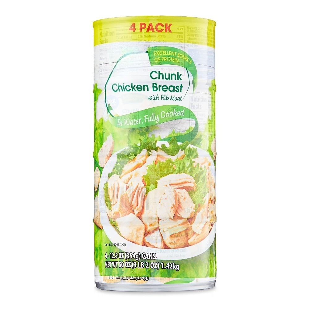 Chunk Chicken Breast, 12.5 oz Can (4 Pack)