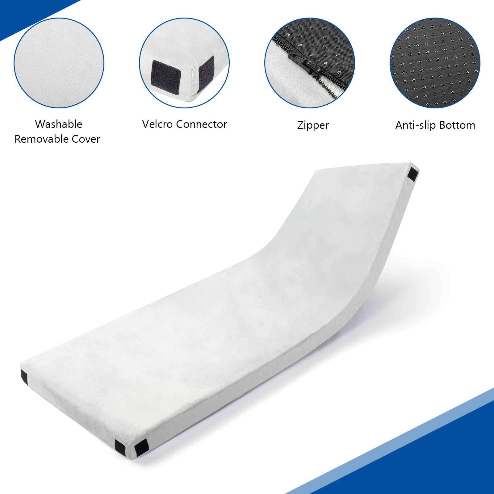 75″D x 30″W Portable Memory Foam Camping Mattress Roll Up Pad Floor Mat with Bag