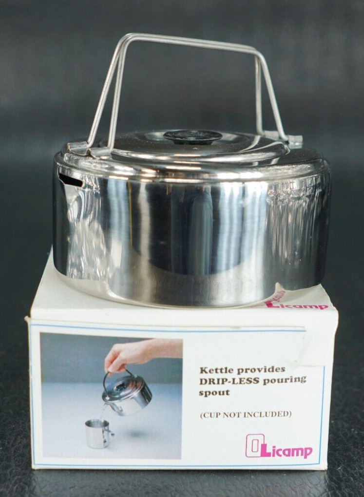 Olicamp Teapot Tea Coffee Kettle Camping Hiking Survival NOS Korea Made 32oz
