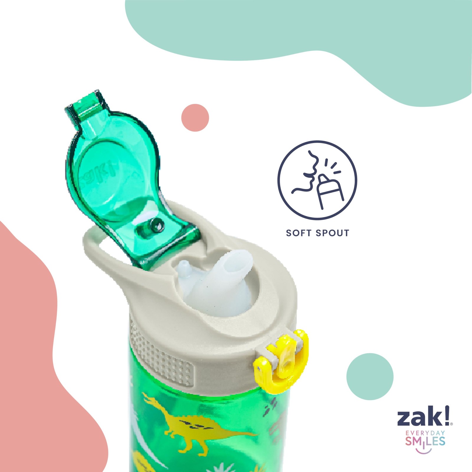 Disney Princess Sage Kids Water Bottle For School or Travel, 16oz Durable Pla…