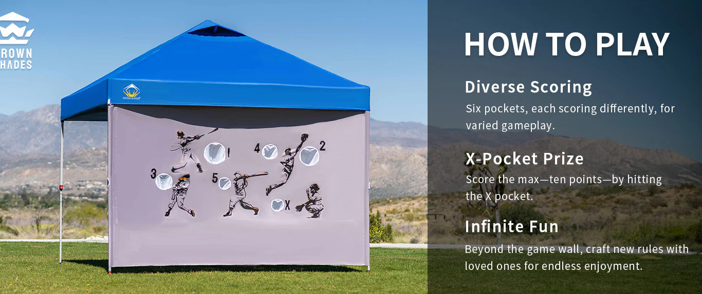 Crown Shades 10×10 Accessory Game Wall & Balls