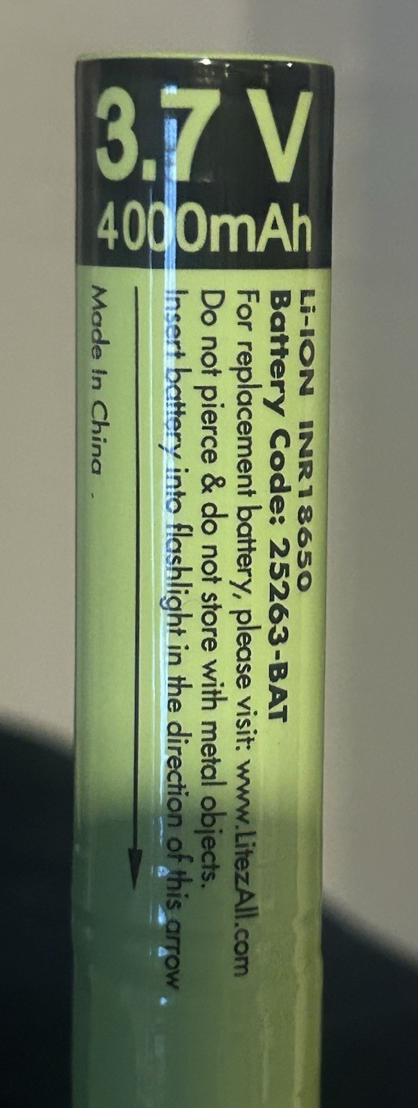 Kodiak Lighting 3.7v Rechargeable Flashlight Battery Included