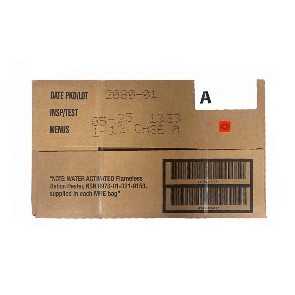 MRE U.S. Military Ready to Eat Meals INSP 2025 1, 2 or 48 Case