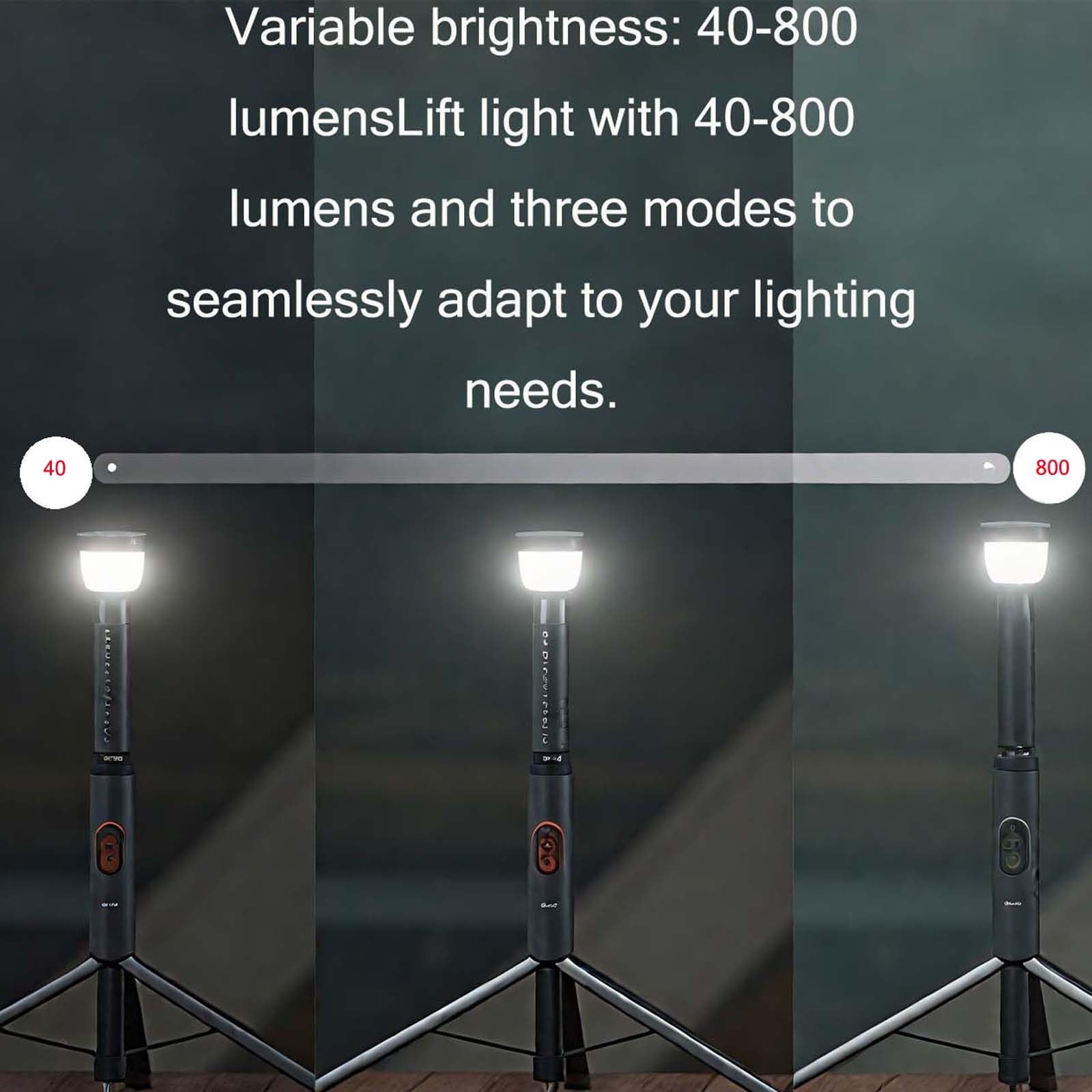 Telescopic Collapsible Camping Light – 800 Lumens, IP65 Waterproof, Remote Co…