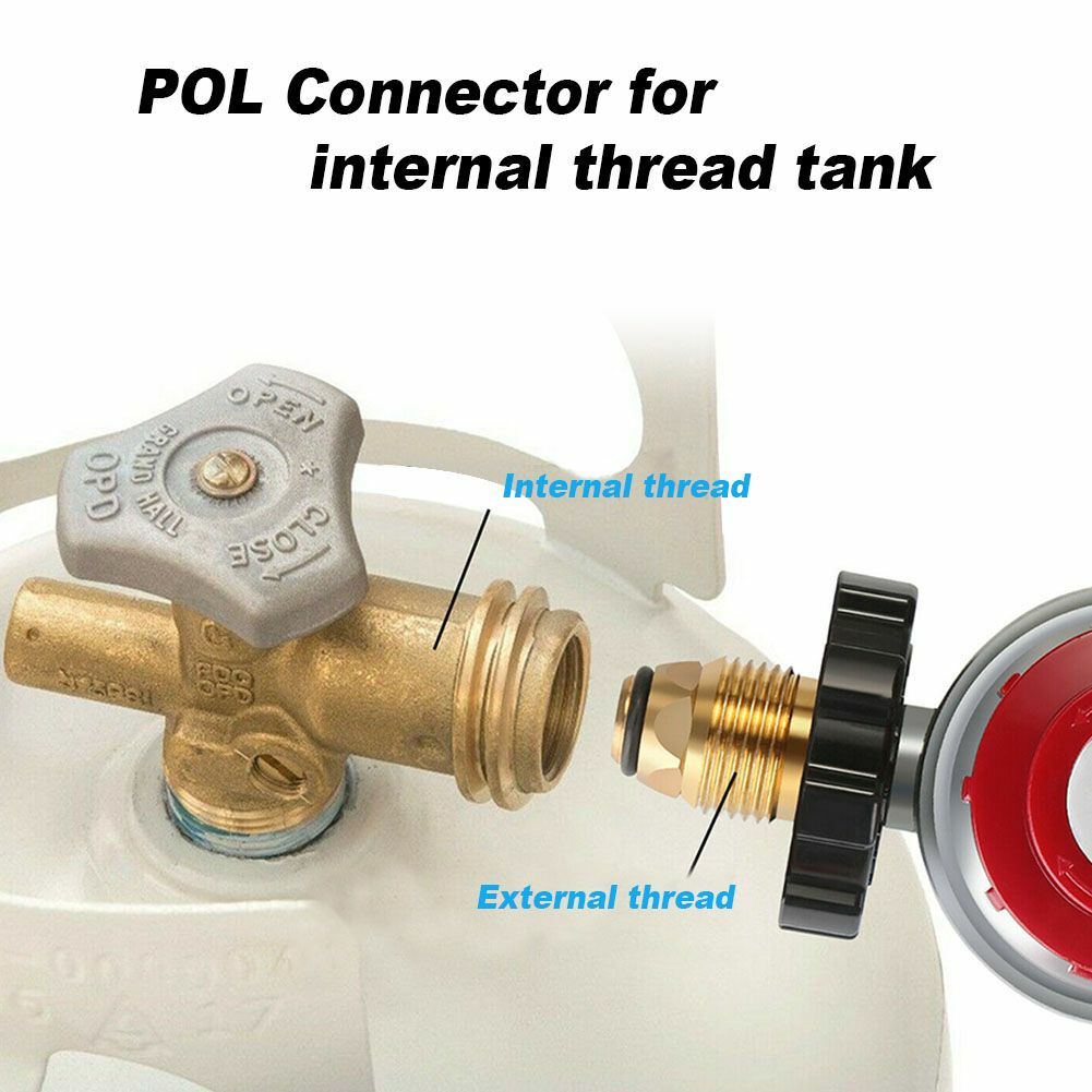 12 ft High Pressure Adjustable Propane Gas Regulator with Braided Hose Indicator