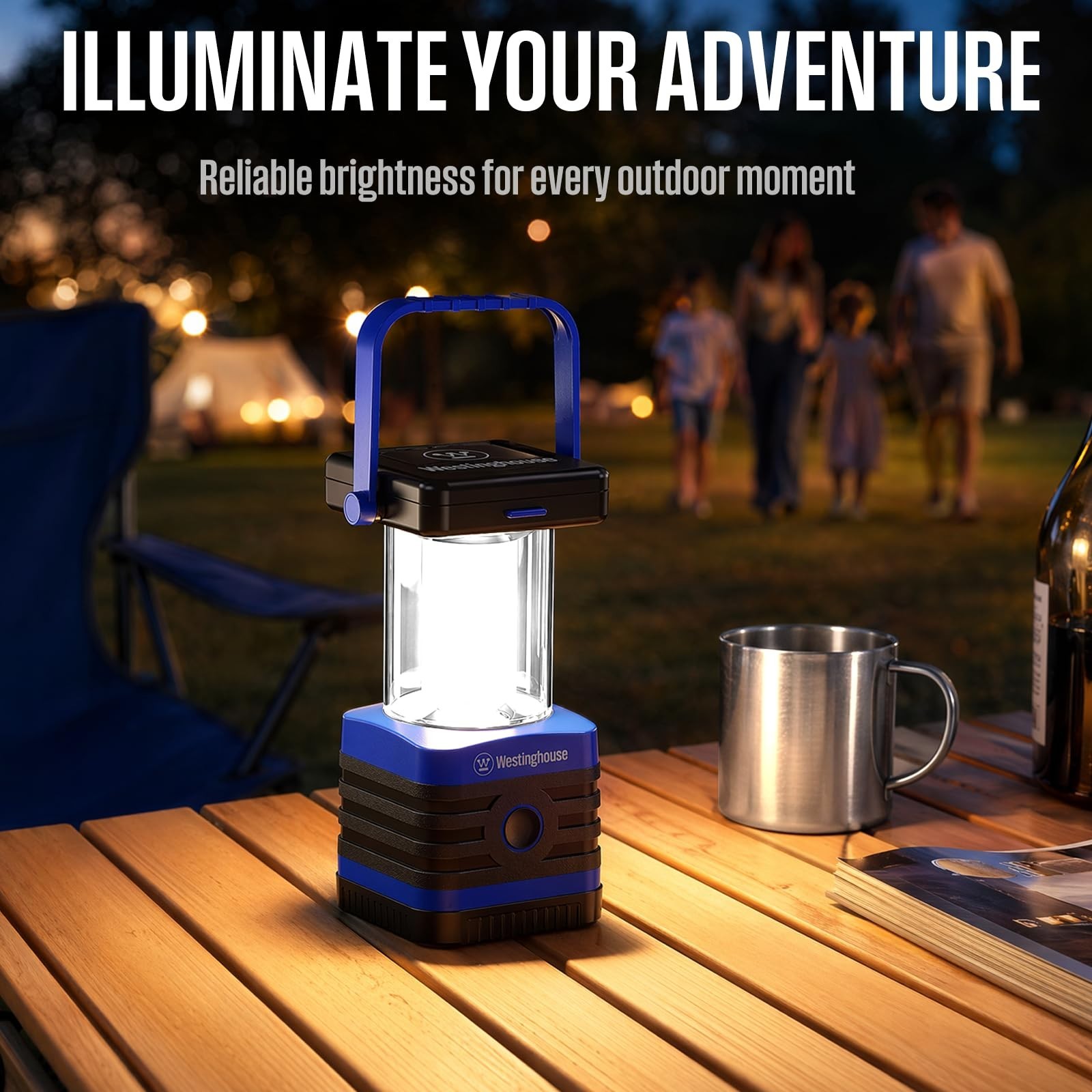 1000 Lumen Solar Rechargeable Camping Lantern – 5 Modes, IPX4 Waterproof, Hiking