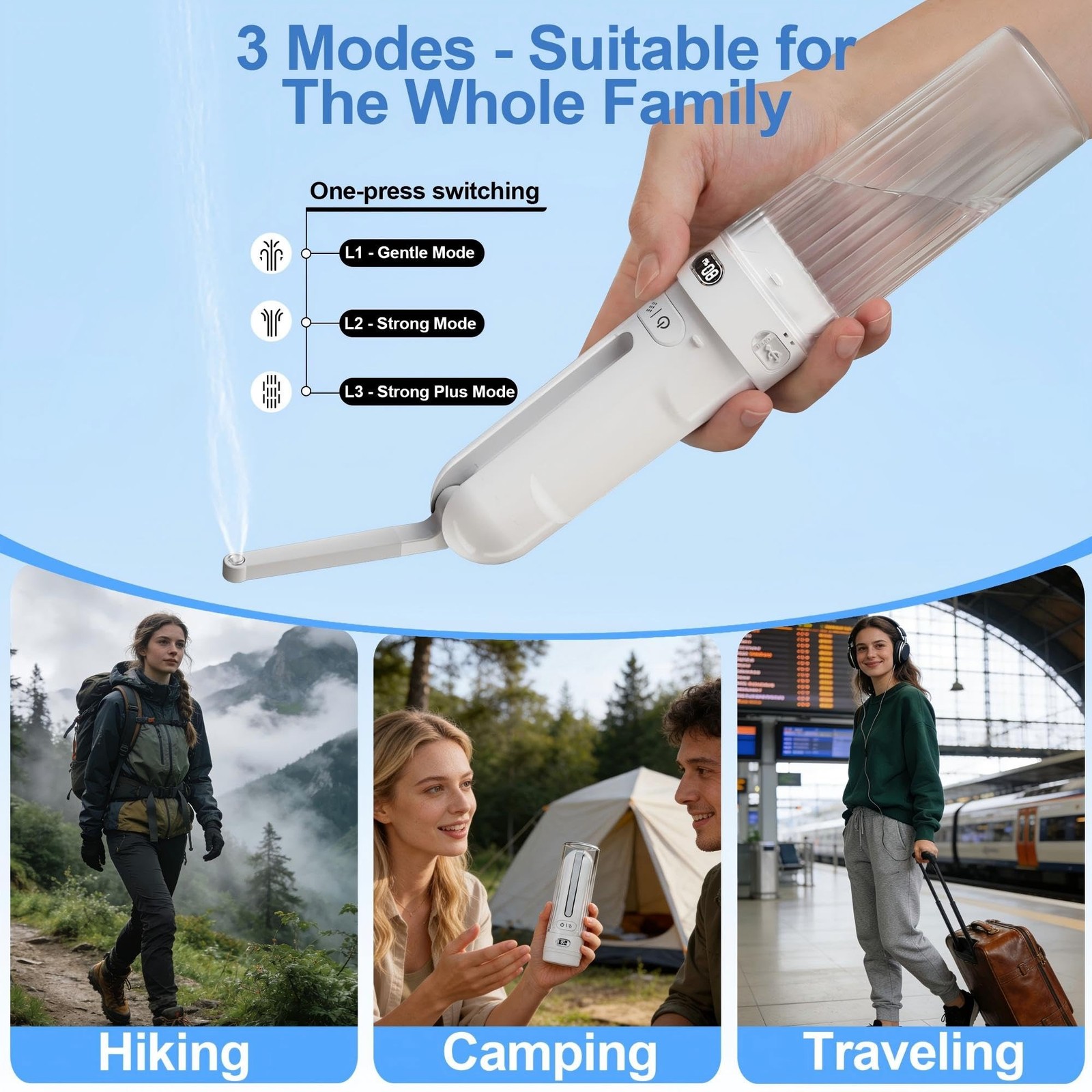 Portable Bidet Wiper Tool Set, ABS Material IPX7 Waterproof 1600mAh Rechargea…