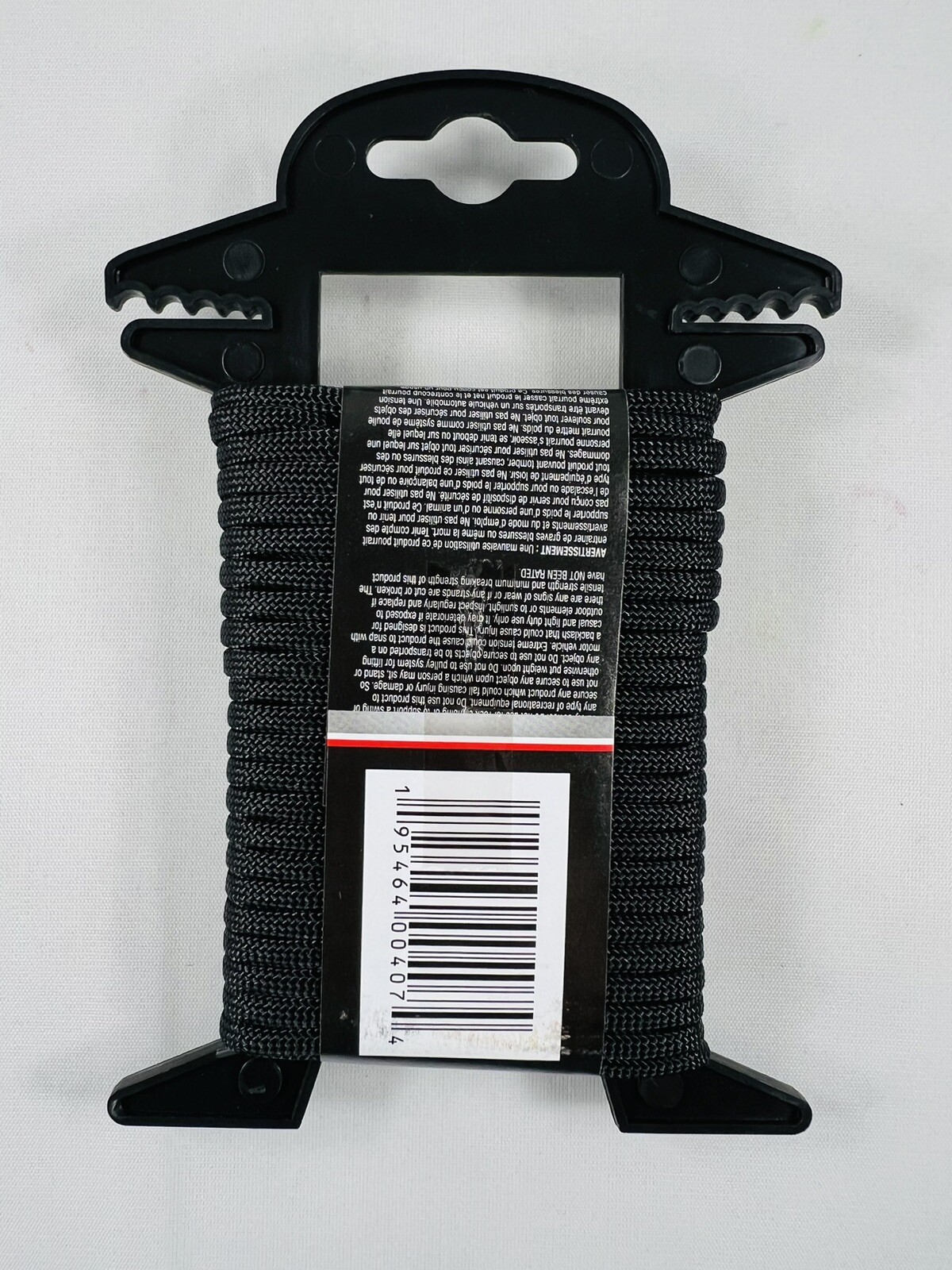 Tool Bench Hardware PARACORD BLACK 1/8in x 25 ft