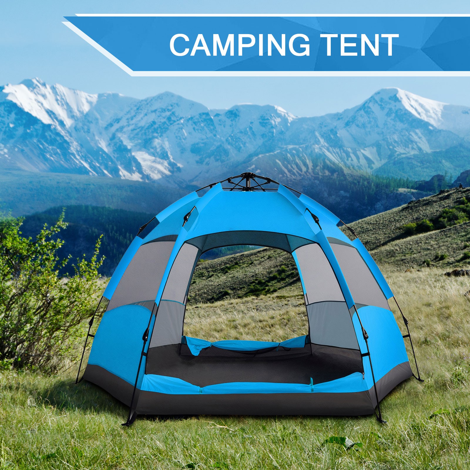 Automatic Outdoor Instant Pop Up Tent Waterproof Camping Hiking Tent 3-4 Person