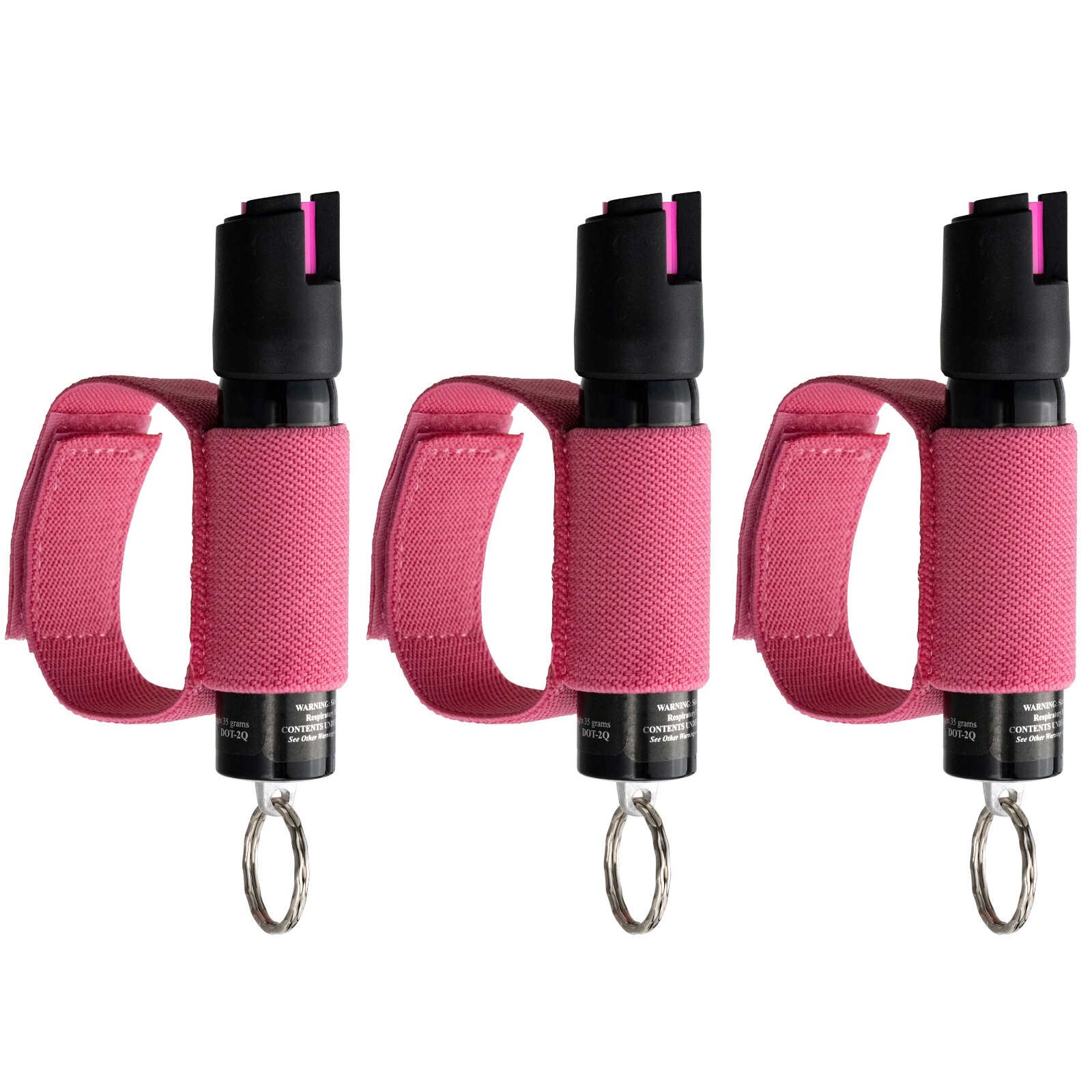 Police Magnum pink pepper spray jogger keyring women self defense-3 pack 75oz